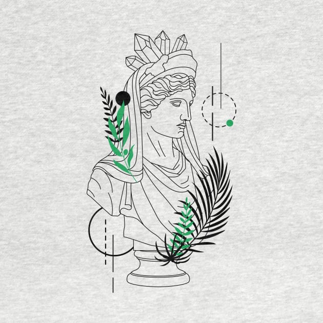 Funny Hipster Demeter Greek Goddess // Funny Greek Mythology by SLAG_Creative